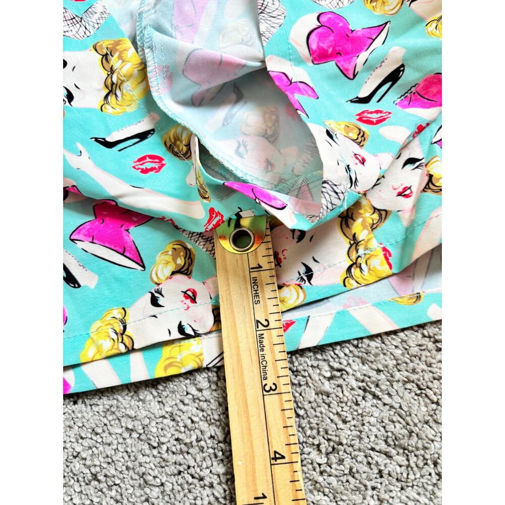 Iron Fist Doll Parts Sailor Shorts Womens M Pinup Retro Print NWT - Picture 6 of 8